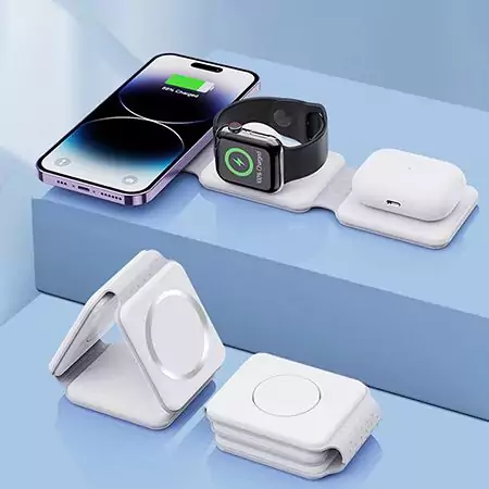 三合一多功能無線充電器15W | 充電器| 電子產品訂製- GiftOne